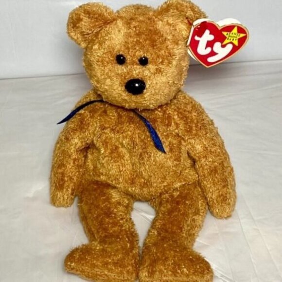 Ty Beanie Baby Original Fuzz Bear Retired 1998/1999 Tag Errors 7th Gen Tush Tag - Picture 1 of 10